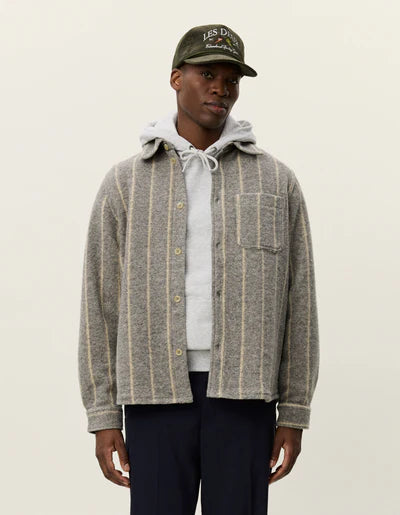 Les Deux Lennon Wool Pinstripe Overshirt