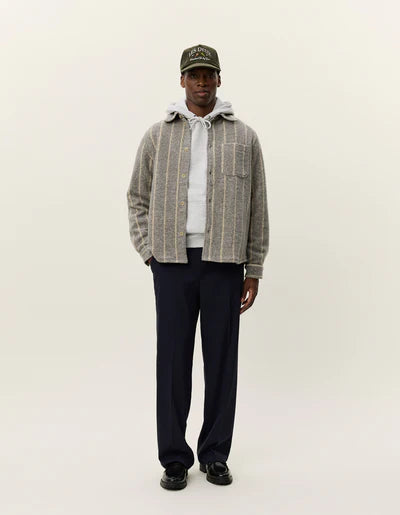Les Deux Lennon Wool Pinstripe Overshirt