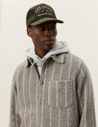 Les Deux Lennon Wool Pinstripe Overshirt