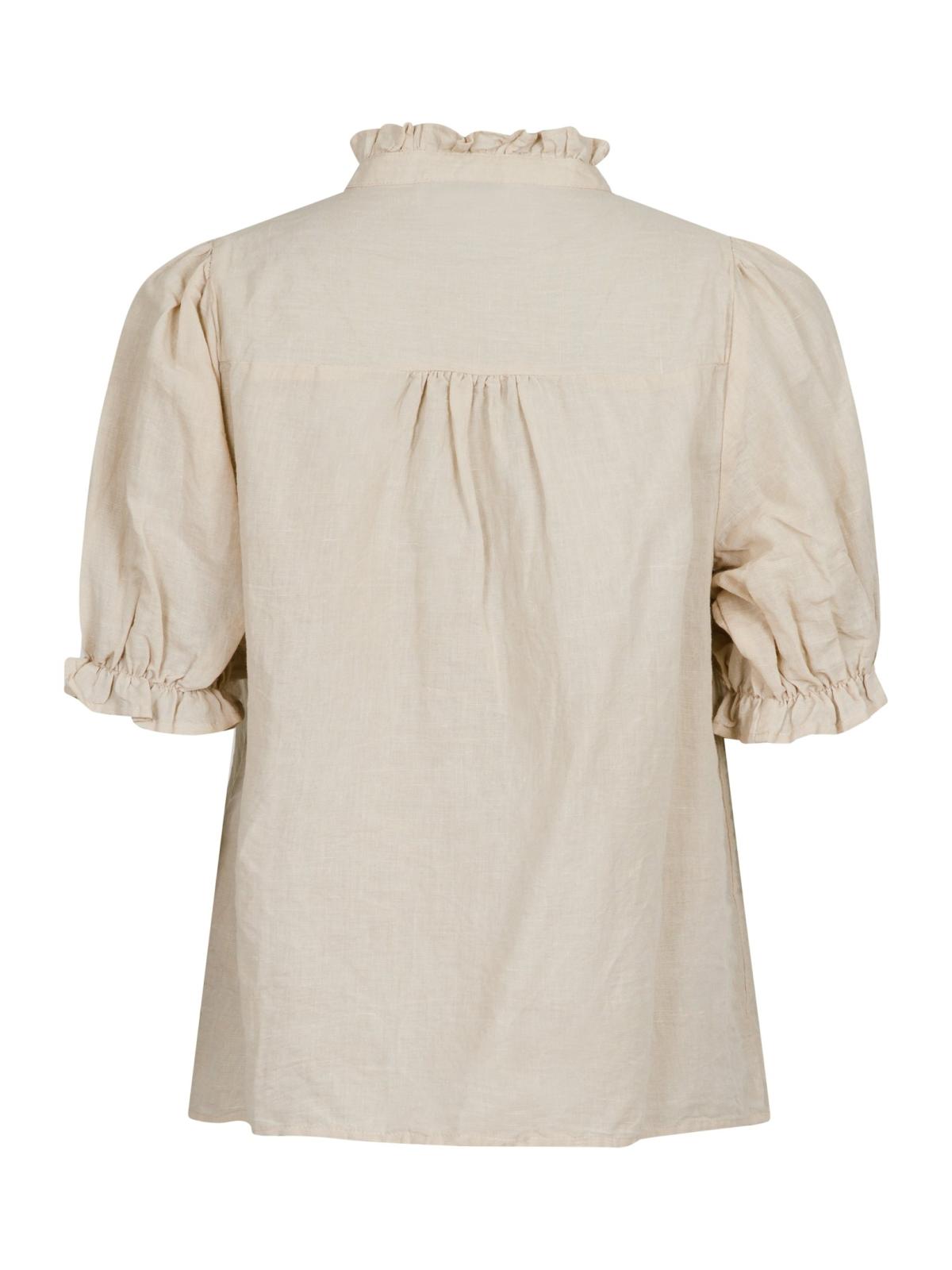 Neo Noir Odesa Linen Blouse Sand