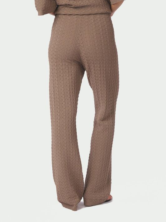 Neo Noir Rizzy Fine Crochet Pants Taupe