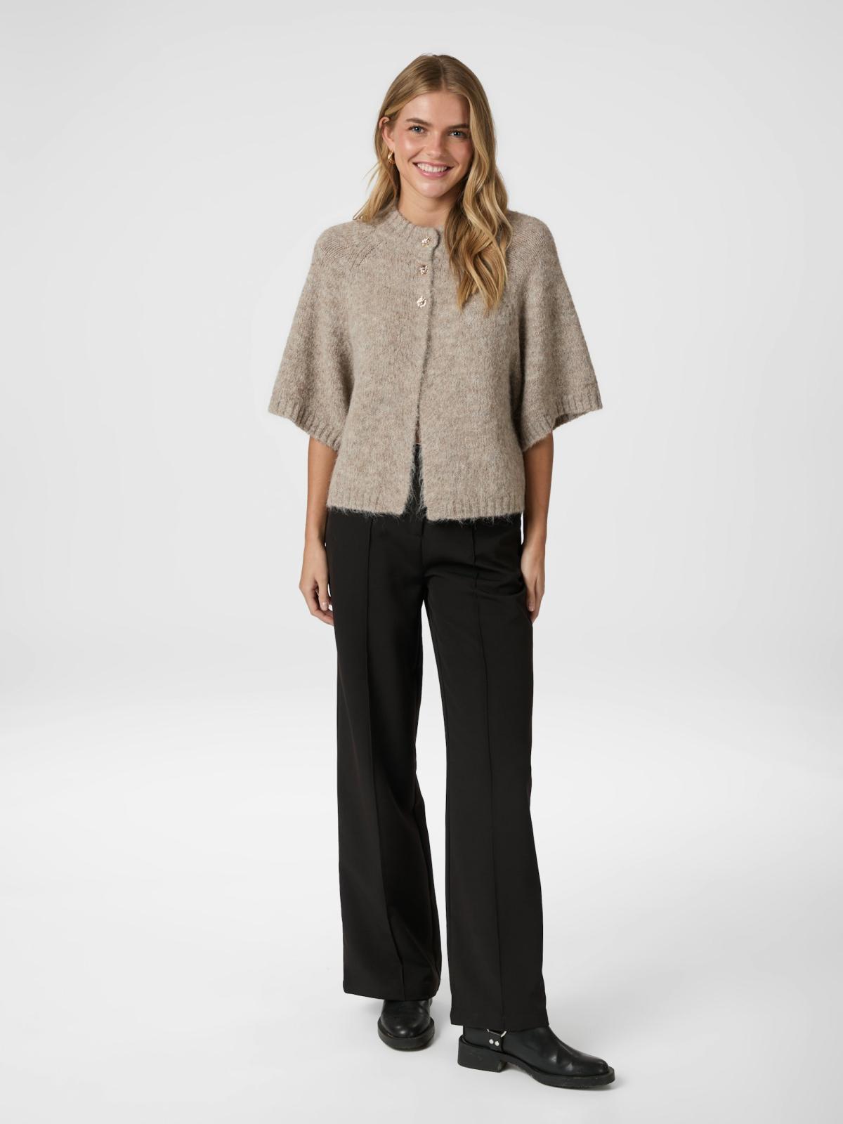 Neo Noir Benuta Fluffy Knit Cardigan