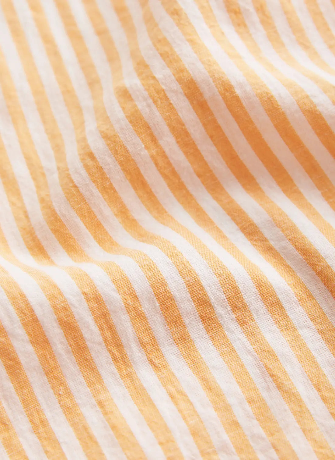 Morris Douglas Linen Stripe Shirt Orange