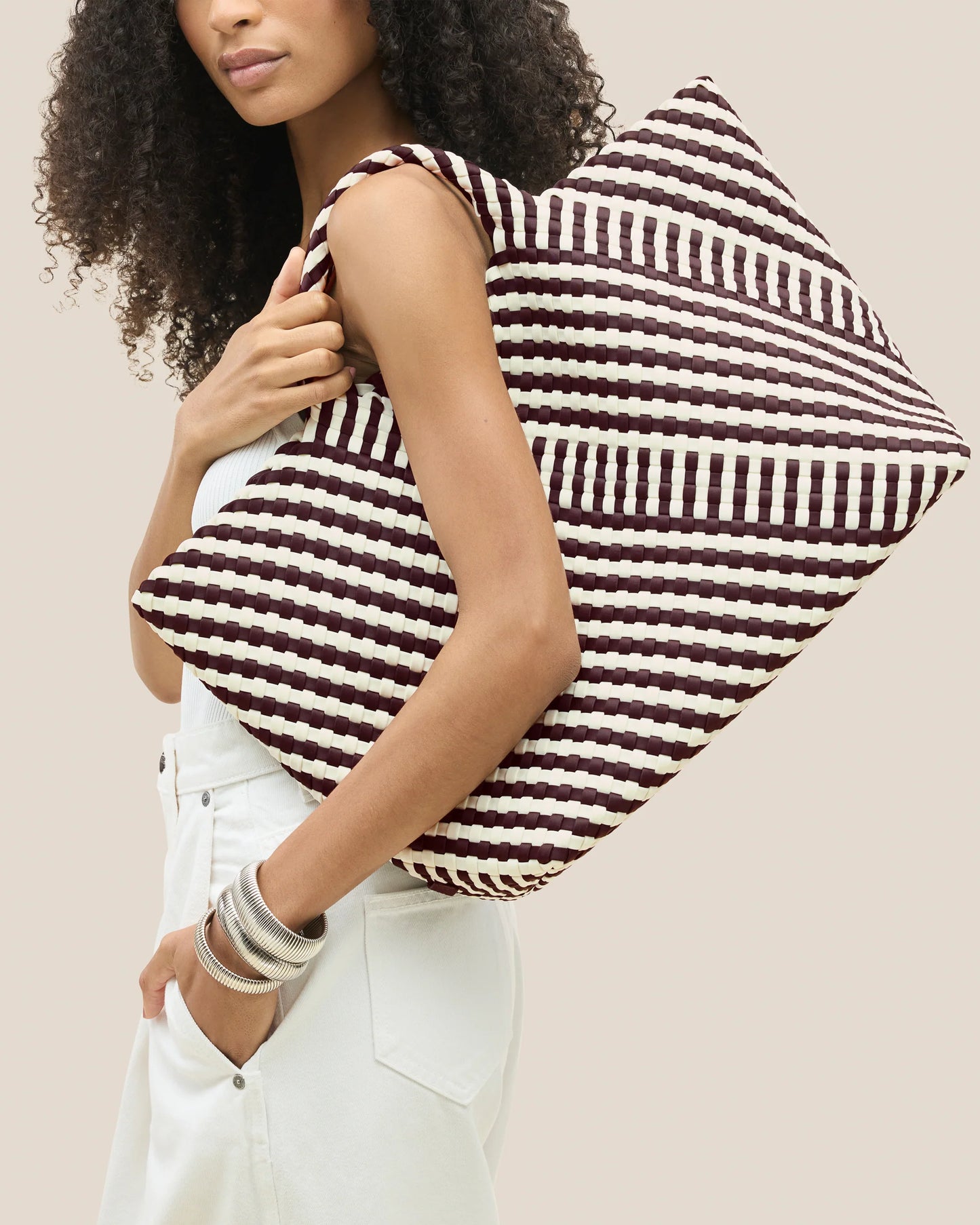 Naghedi St.Barths Large Tote Striped