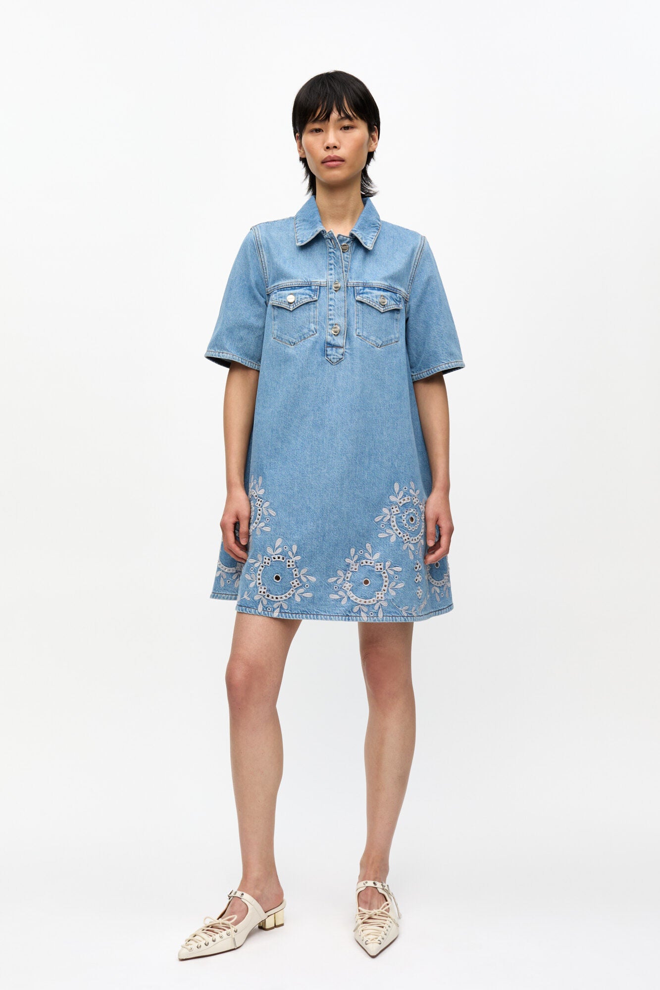 Ganni Miniklänning Denim