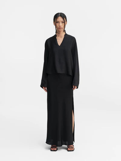 Ahlvar Nina V-neck Silk Blouse