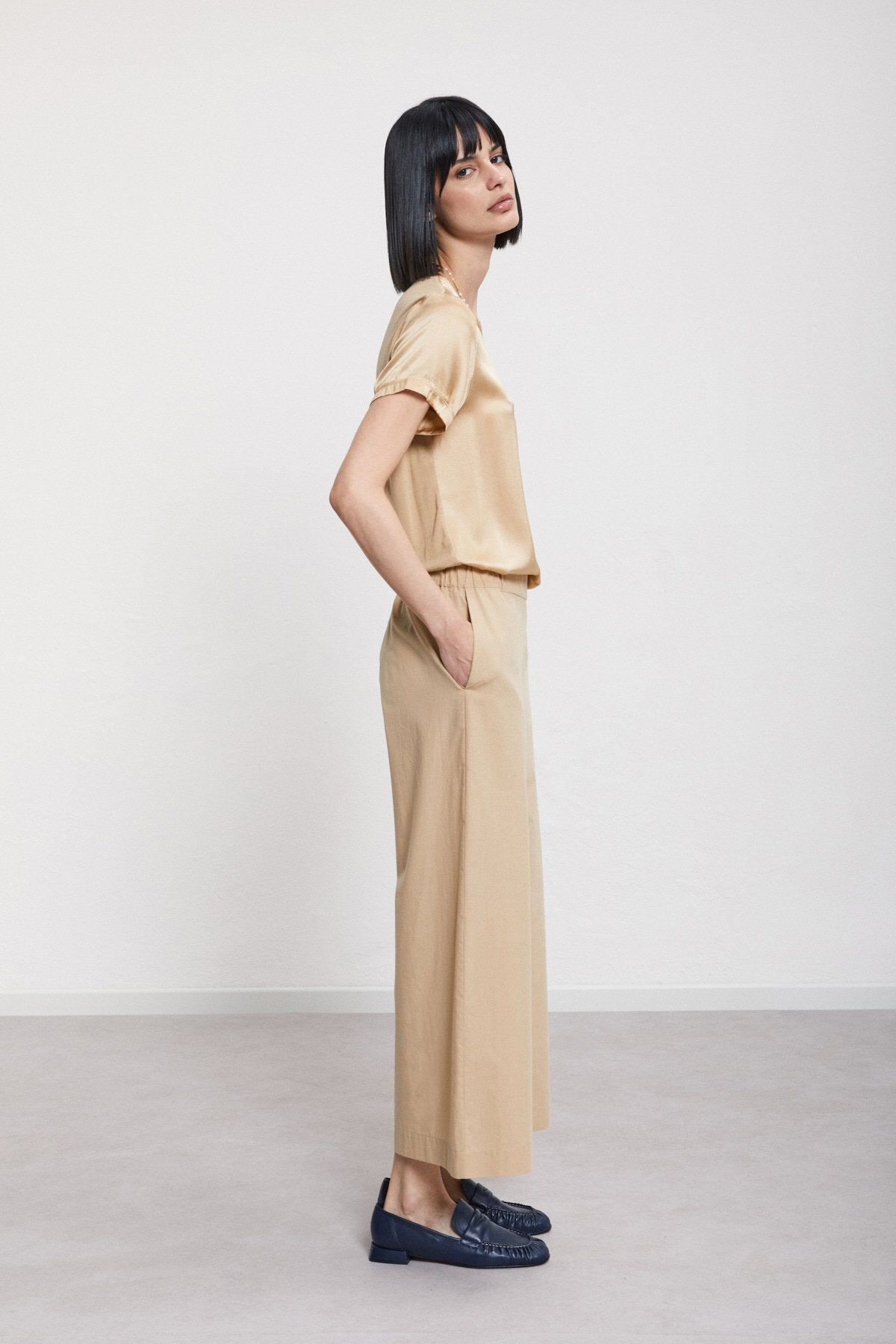 Otto Dàme Poplin Culotte Pants