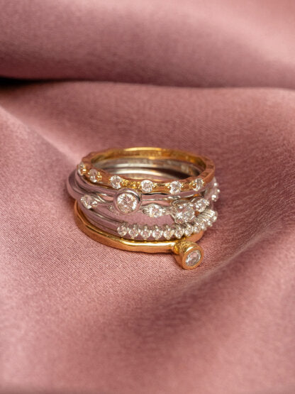 Alliance Diamond Ring Silver