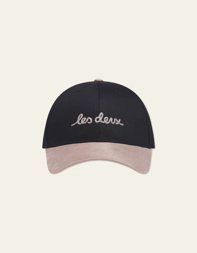 Les Deux Brad Contrast Suede Baseball Cap