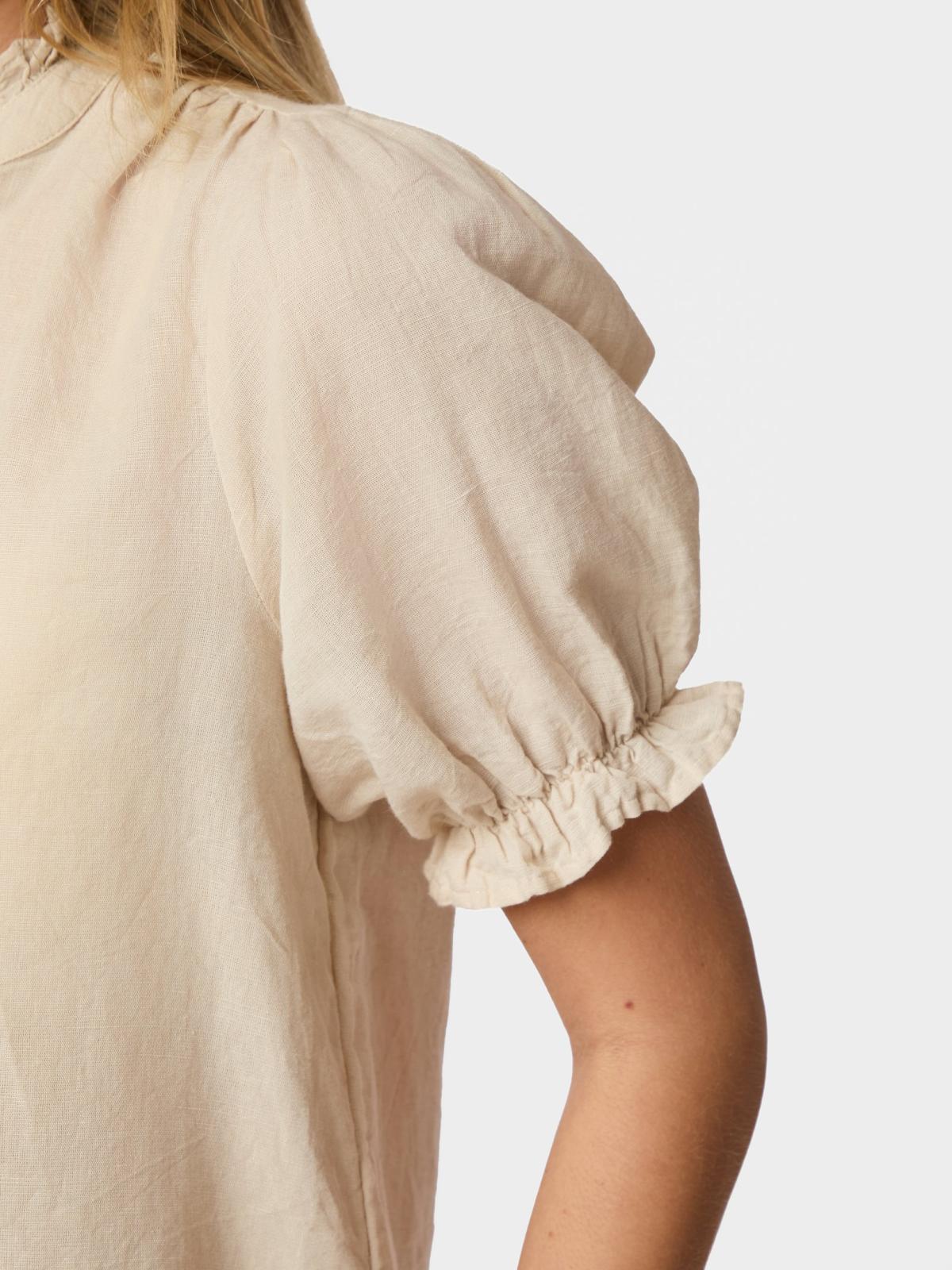 Neo Noir Odesa Linen Blouse Sand