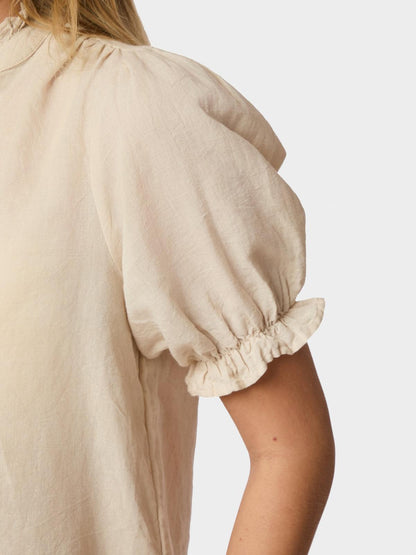 Neo Noir Odesa Linen Blouse Sand