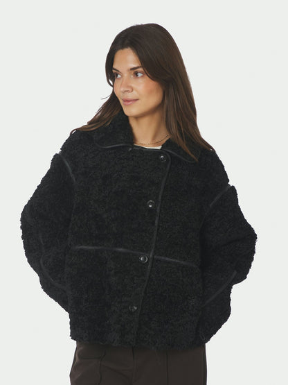 Neo Noir Castor Faux Fur Jacket