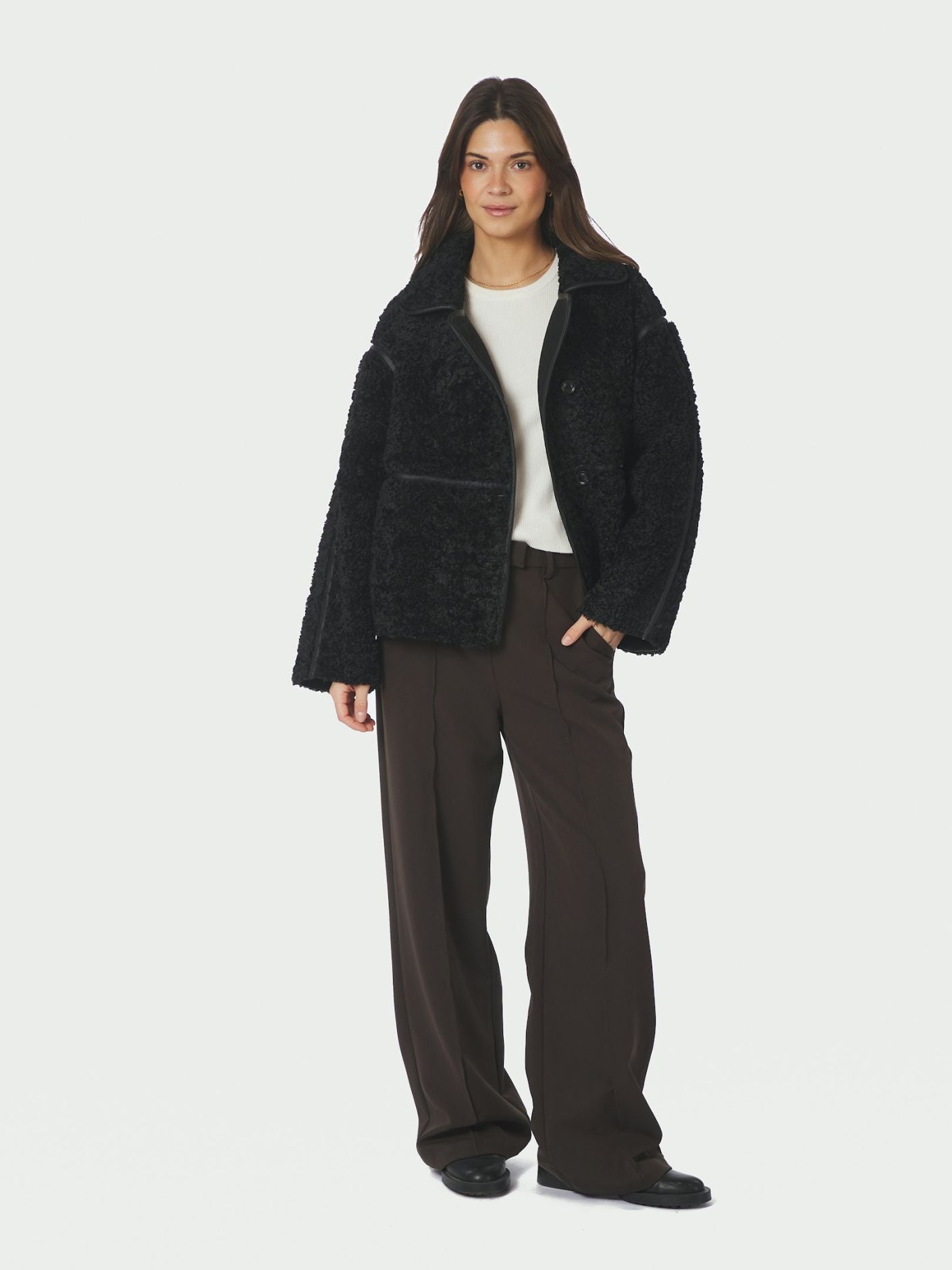 Neo Noir Castor Faux Fur Jacket