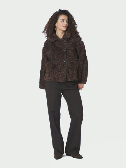 Neo Noir Castor Faux Fur Jacket