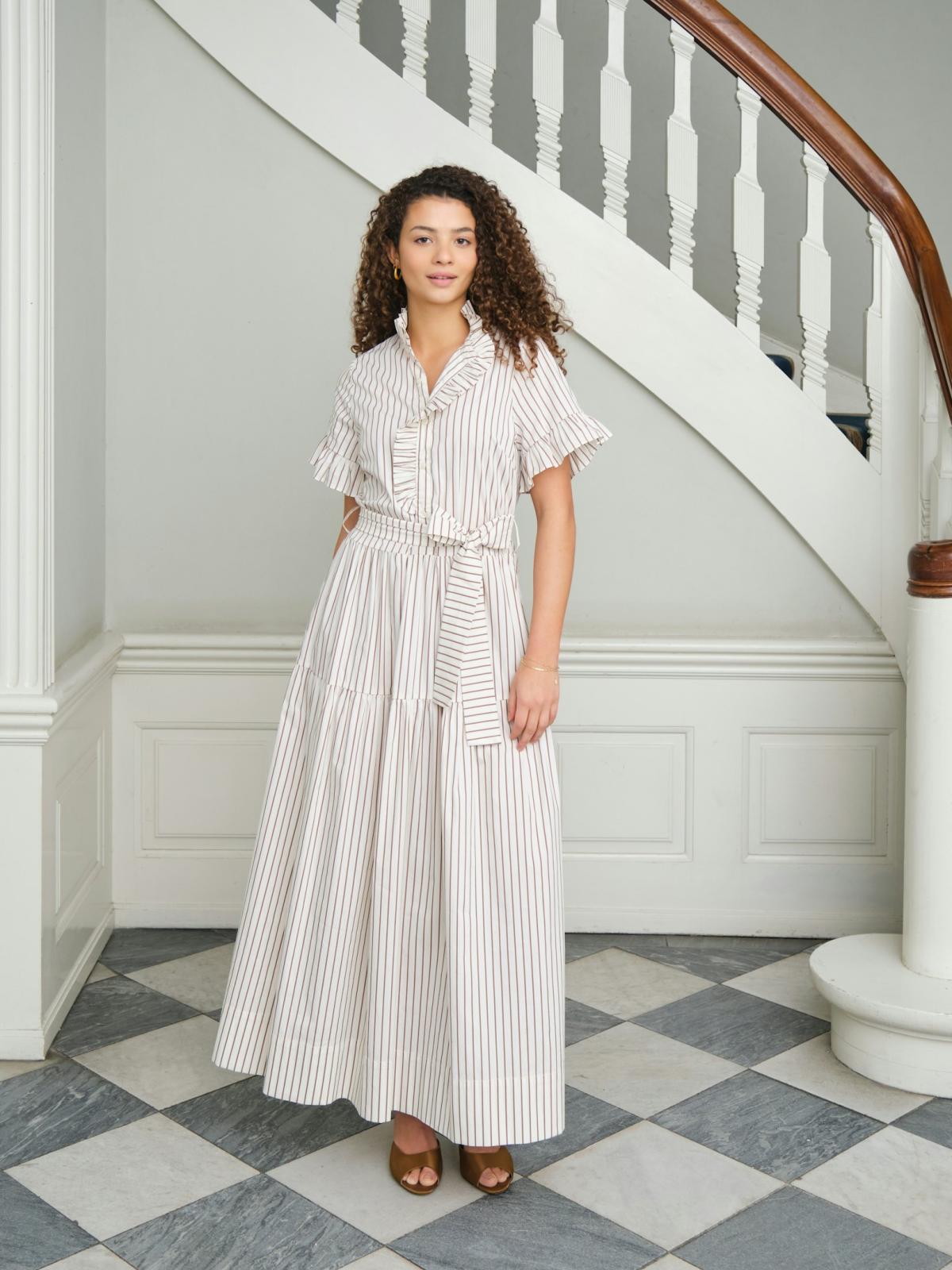 Neo Noir Nellie Wide Stripe Dress