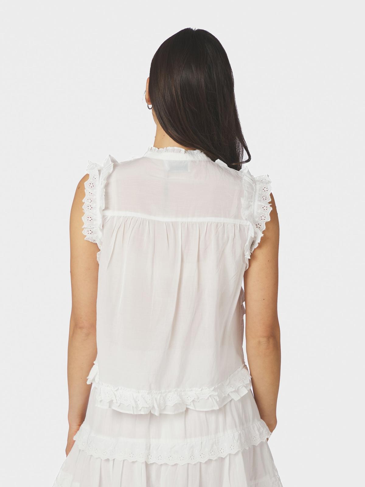 Neo Noir Celia Ruffle Top