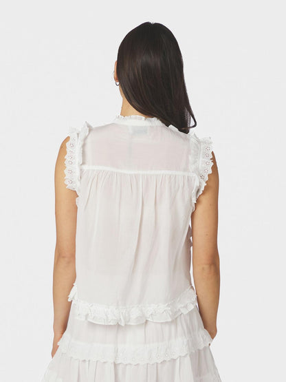 Neo Noir Celia Ruffle Top