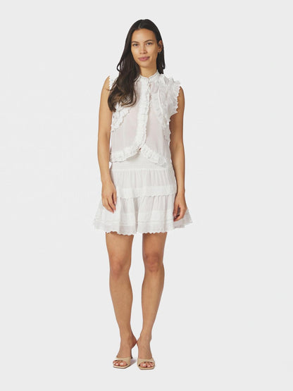 Neo Noir Celia Ruffle Top