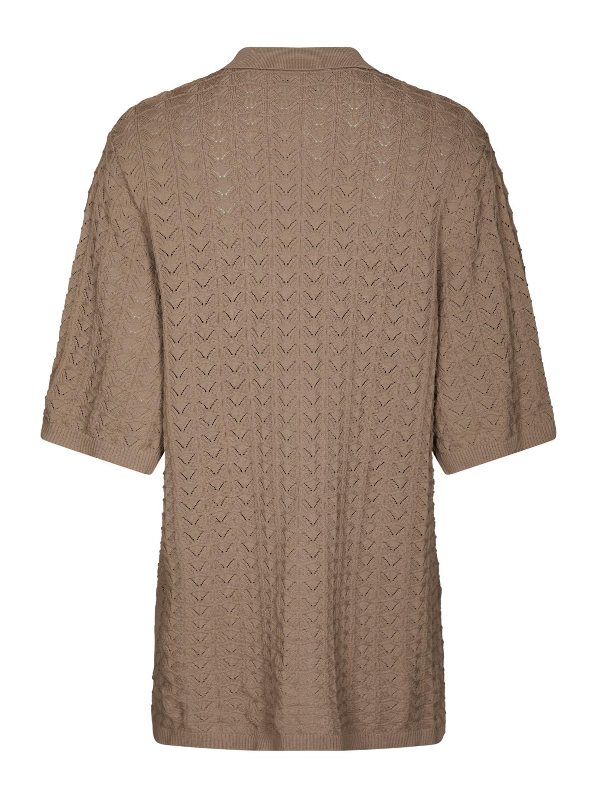 Neo Noir Sette Fine Crochet Blouse Taupe