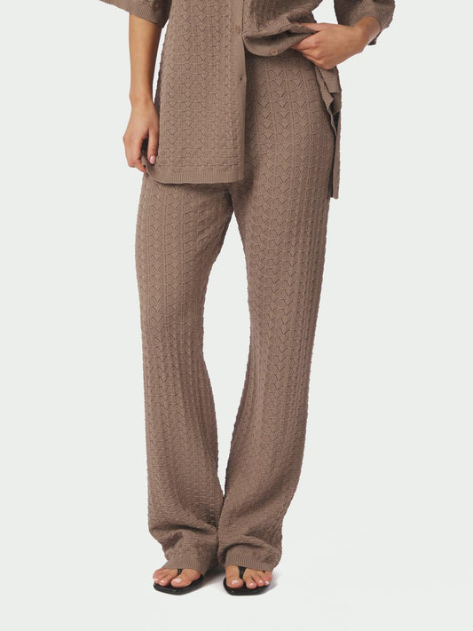 Neo Noir Rizzy Fine Crochet Pants Taupe