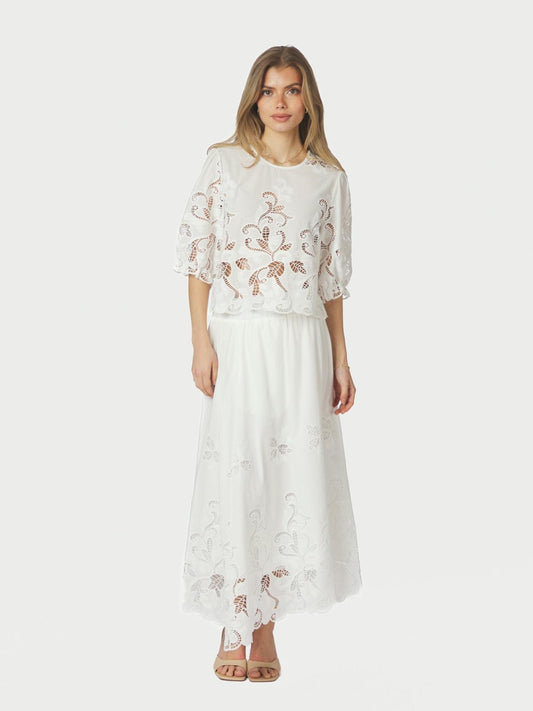 Neo Noir Yara Long Emb Skirt