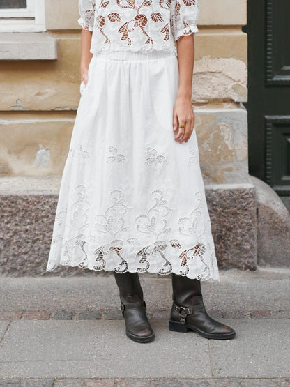 Neo Noir Yara Long Emb Skirt