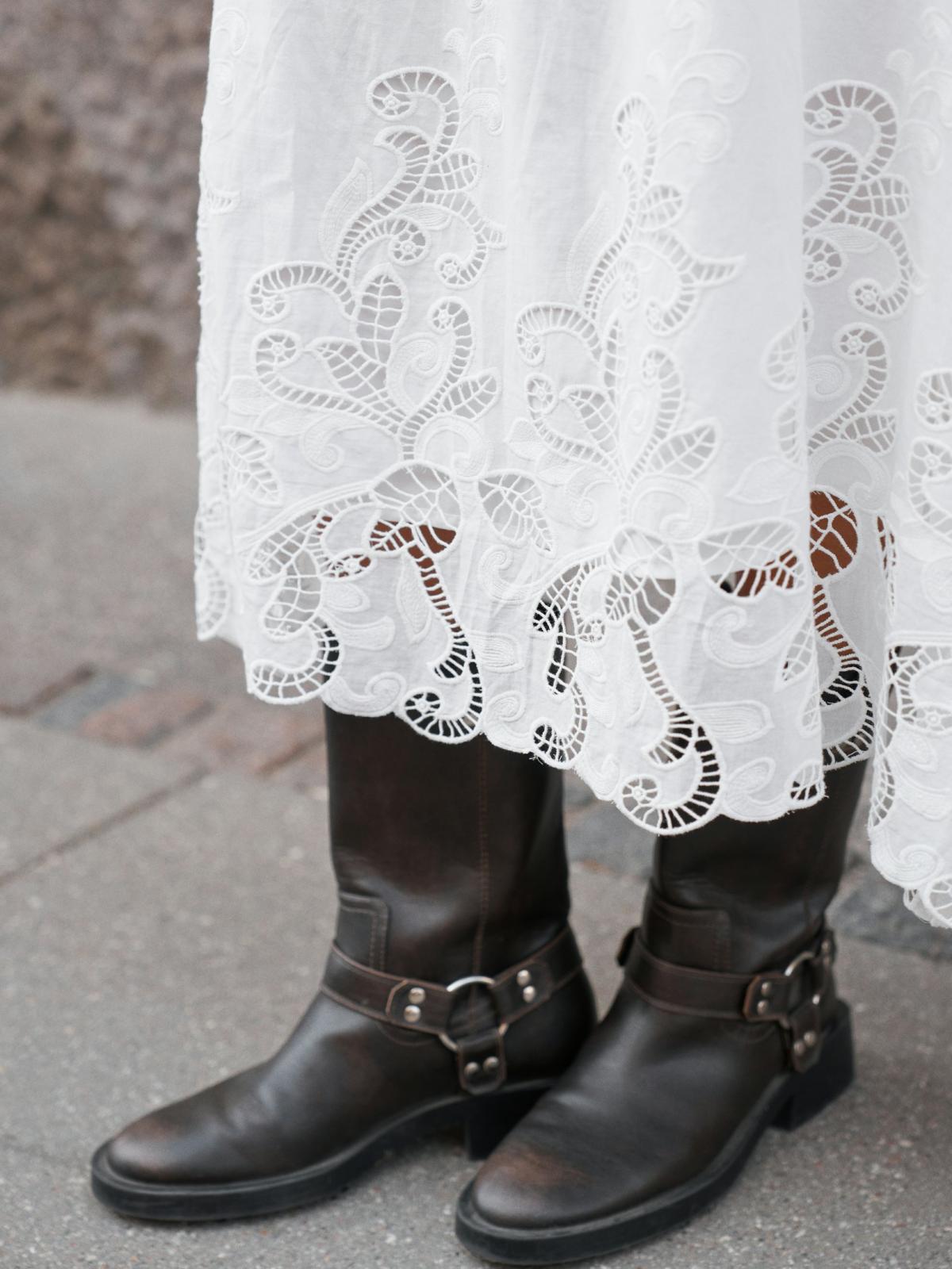 Neo Noir Yara Long Emb Skirt