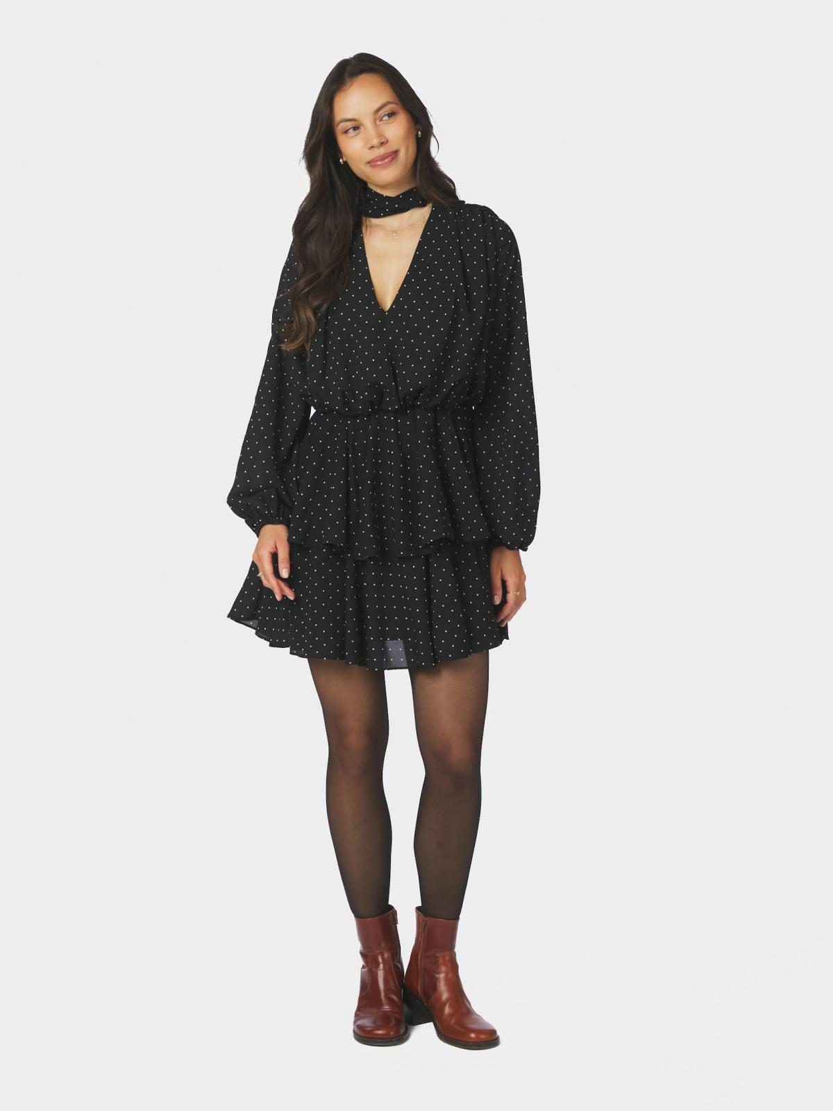 Neo Noir Nielle Dot Dress