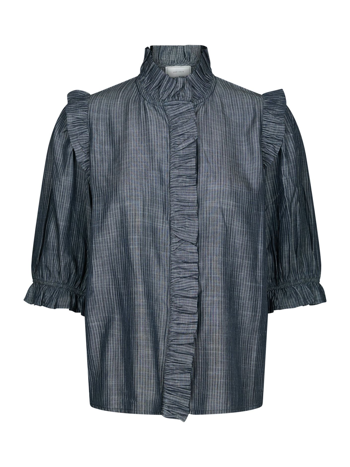 Neo Noir Chacha Chambray Stripe Blouse