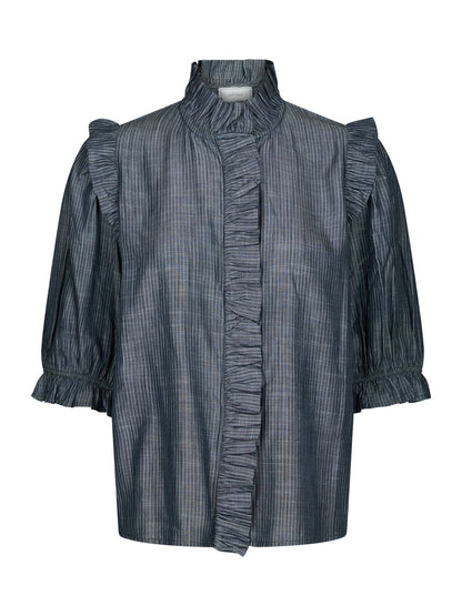 Neo Noir Chacha Chambray Stripe Blouse