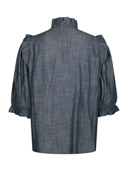 Neo Noir Chacha Chambray Stripe Blouse