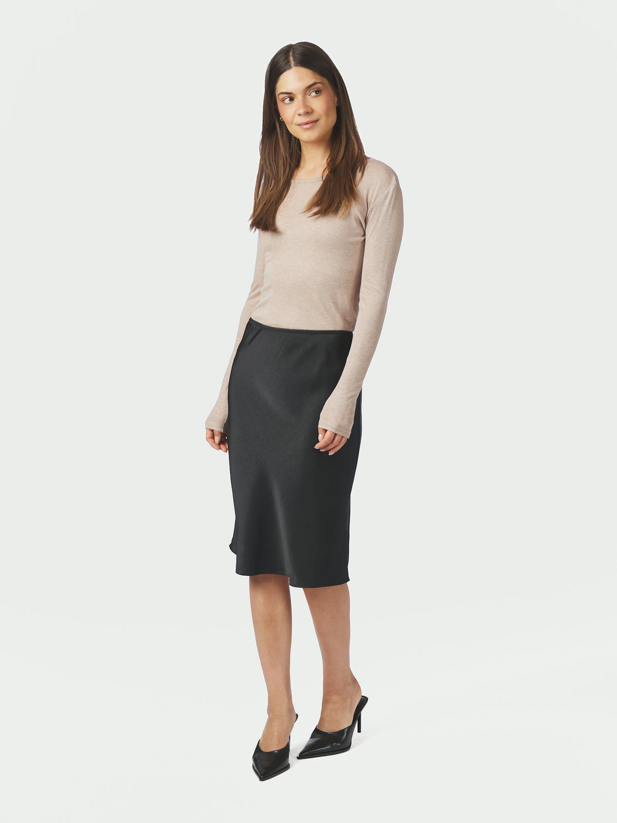 Neo Noir Mindie Heavy Sateen Skirt