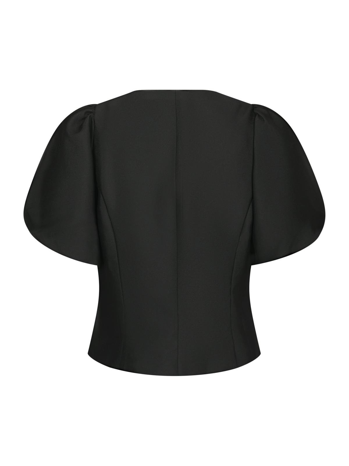 Neo Noir Anela Mandarin Dull Satin Blouse