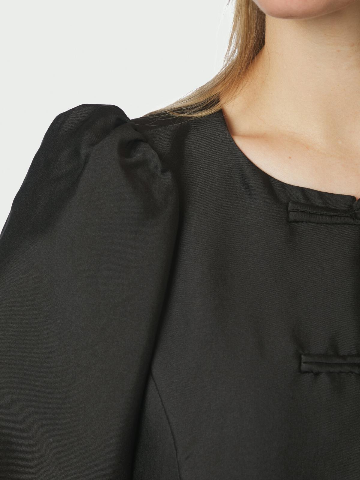 Neo Noir Anela Mandarin Dull Satin Blouse