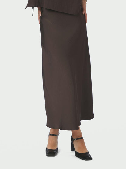 Neo Noir Bovary Skirt Dark Brown