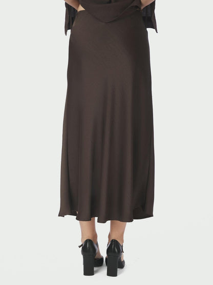 Neo Noir Bovary Skirt Dark Brown