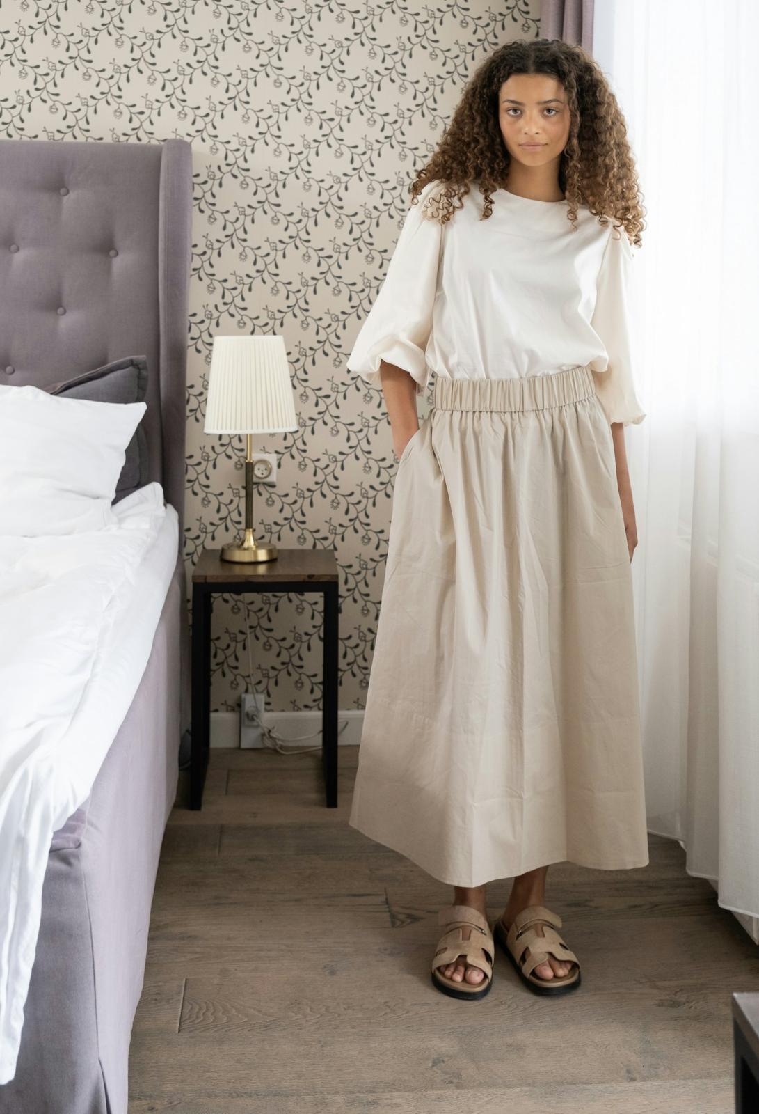 Neo Noir Yara Poplin Skirt