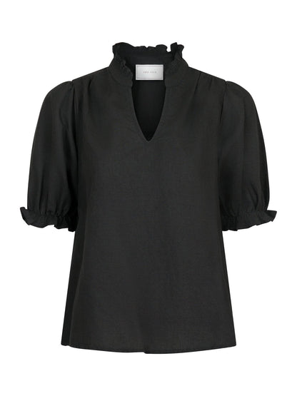 Odesa Linen Blouse Neo Noir