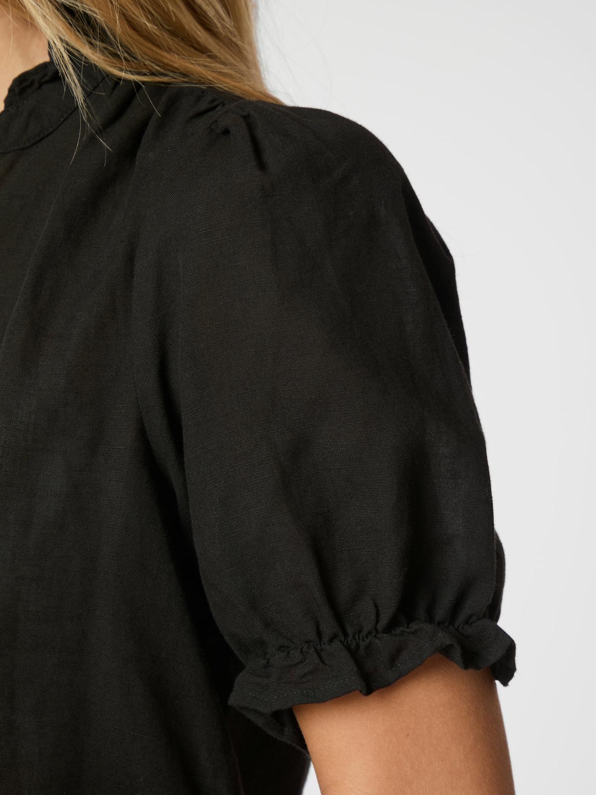 Odesa Linen Blouse Neo Noir