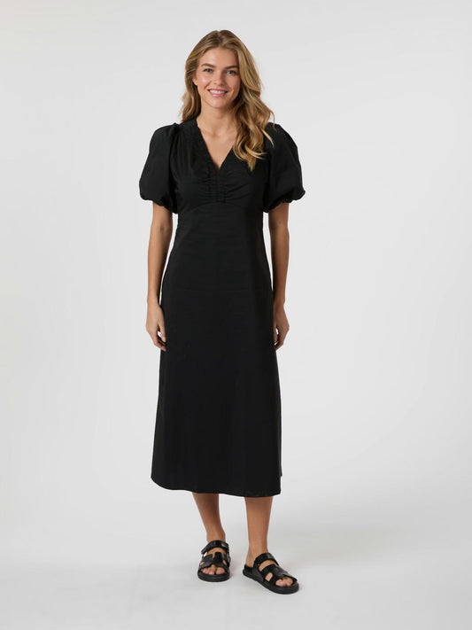 Illana Poplin Dress Neo Noir