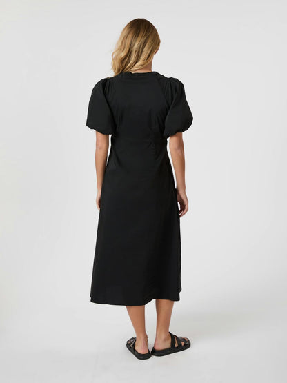 Illana Poplin Dress Neo Noir