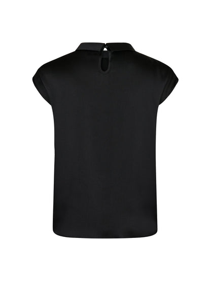 Neo Noir Fleur Drapy Satin Blouse