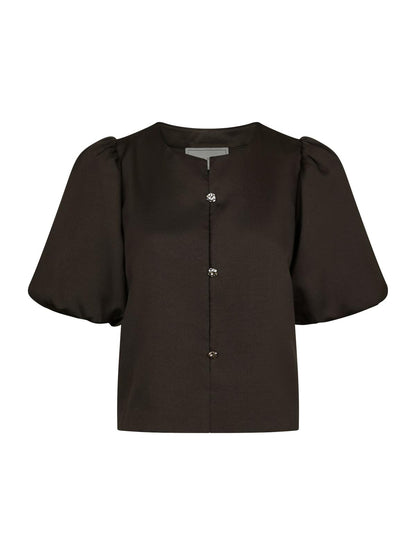 Neo Noir Aisa Dull Satin Blouse