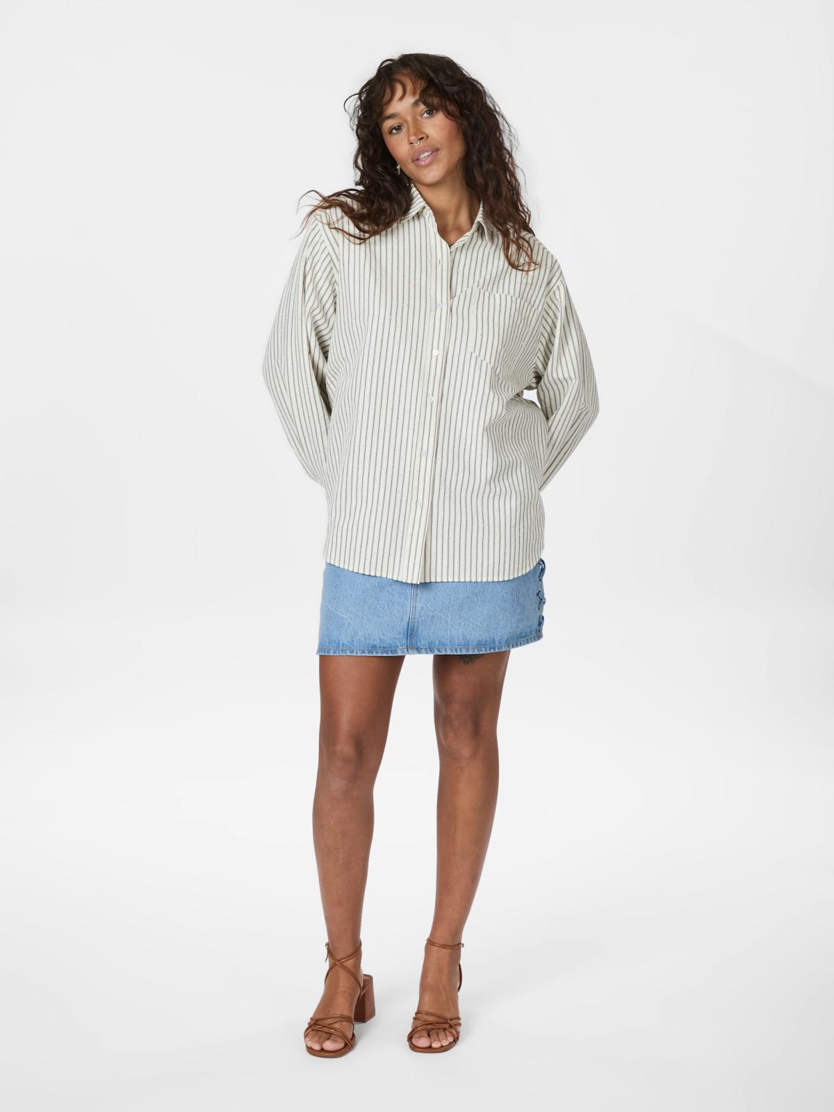 Neo Noir Dalma Crepe Stone Shirt
