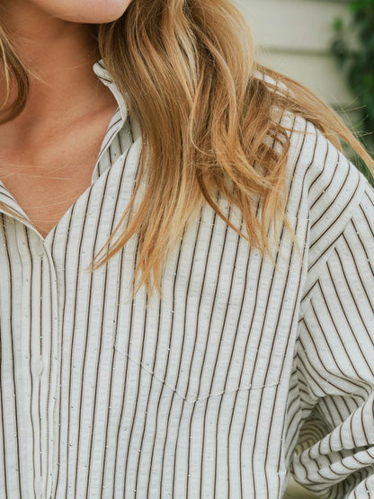 Neo Noir Dalma Crepe Stone Shirt