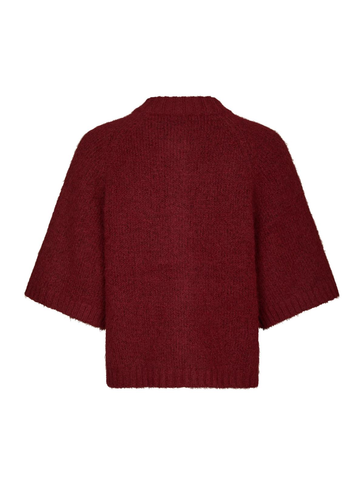 Benuta Fluffy Knit Cardigan Dark Red