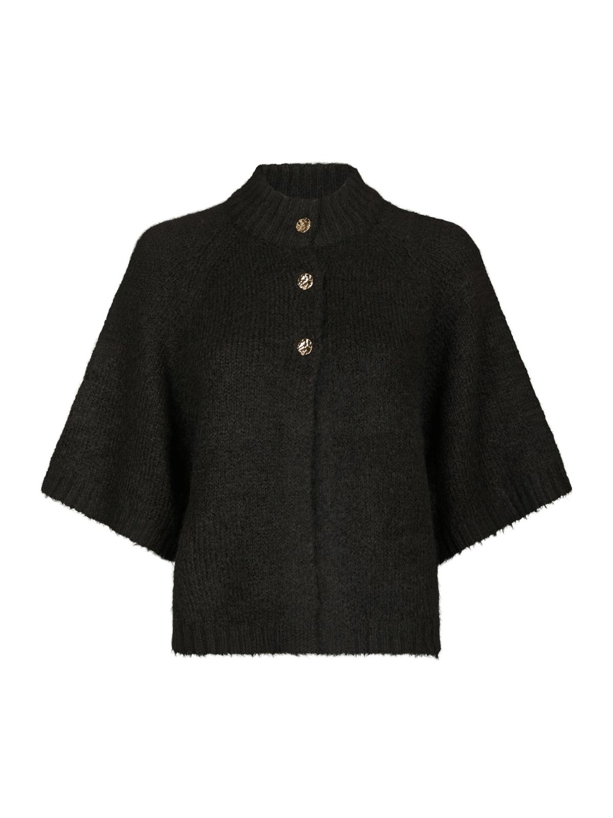 Neo Noir Benuta Fluffy Knit Cardigan Dark Brown