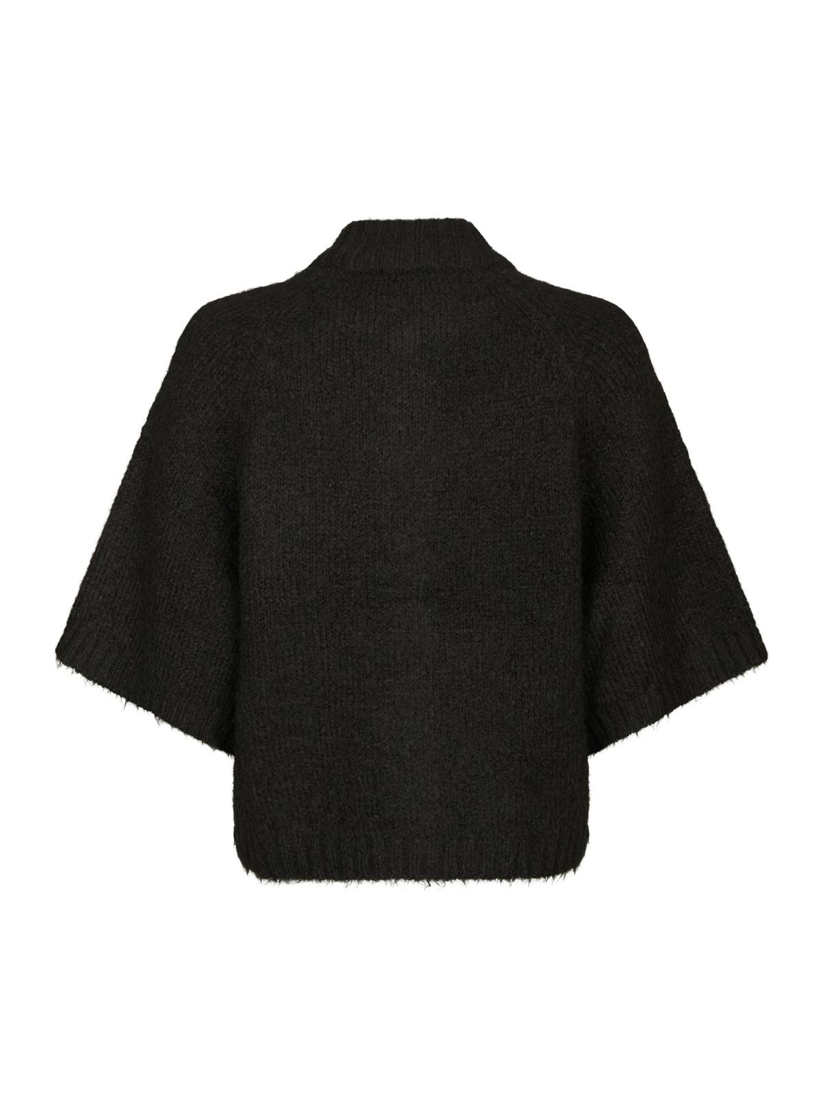 Neo Noir Benuta Fluffy Knit Cardigan Dark Brown