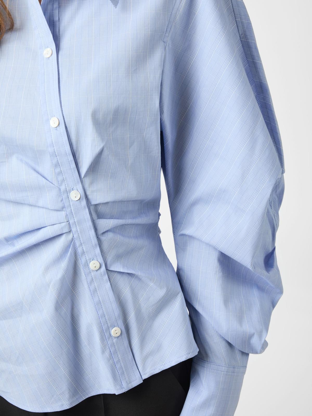Neo Noir randig skjorta Neoella Flannel shirt. Cool skjorta med assymetrisk knäppning.