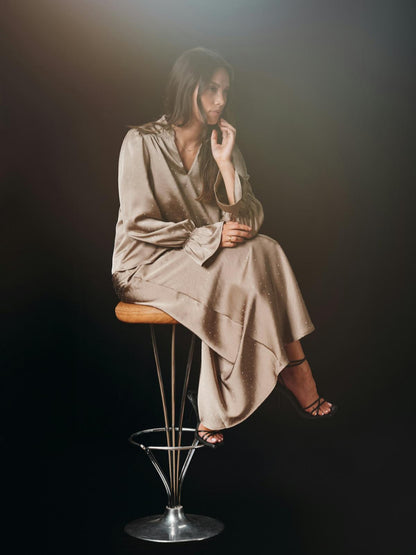 Neo Noir Amara Heavy Sateen Bedaz Blouse